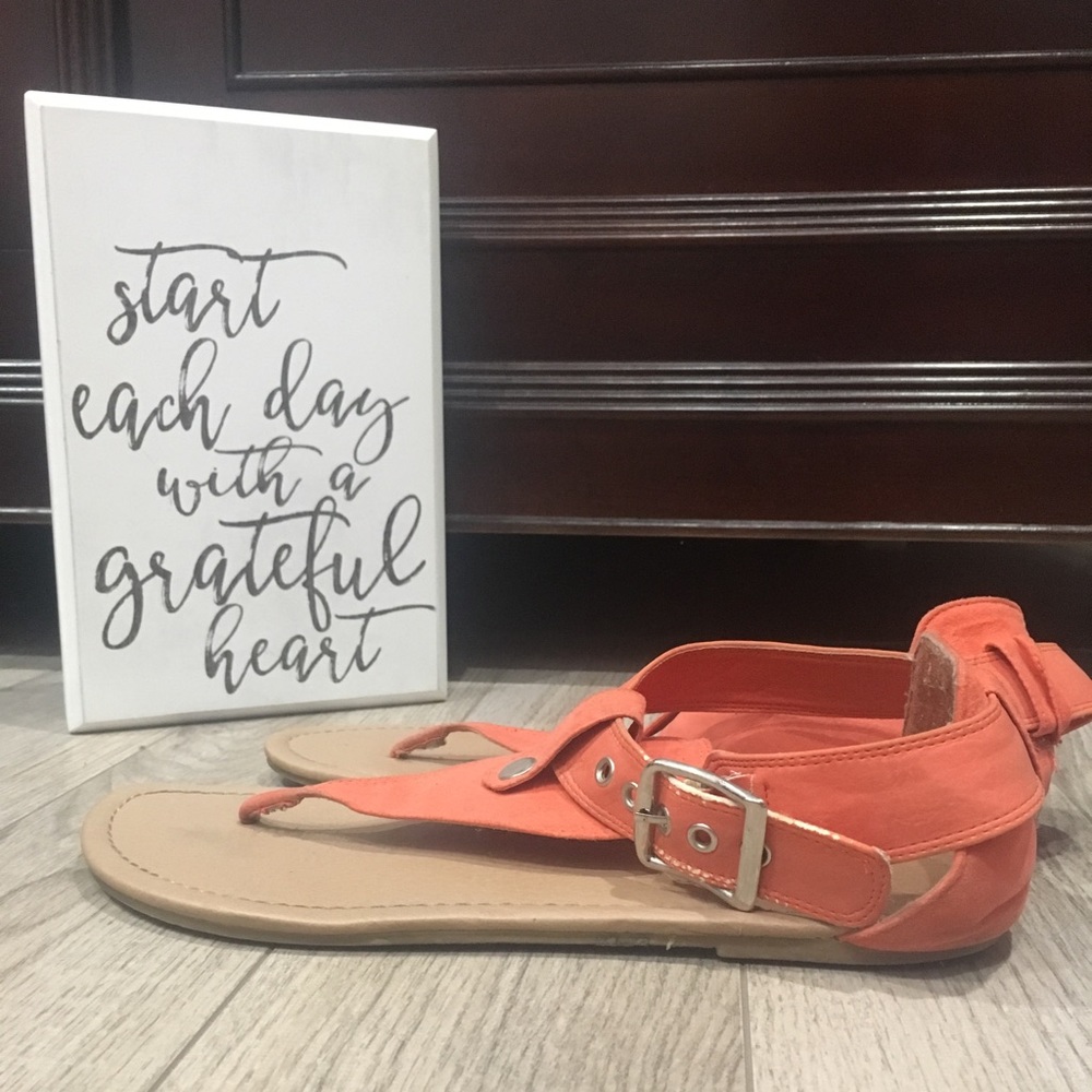 Orange sandals